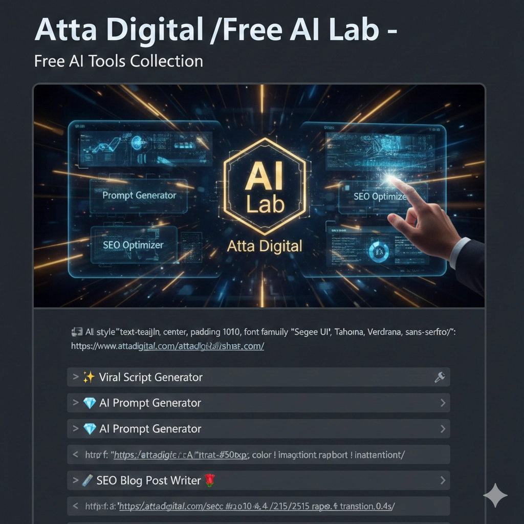 Free AI Tools Lab by Atta Digital